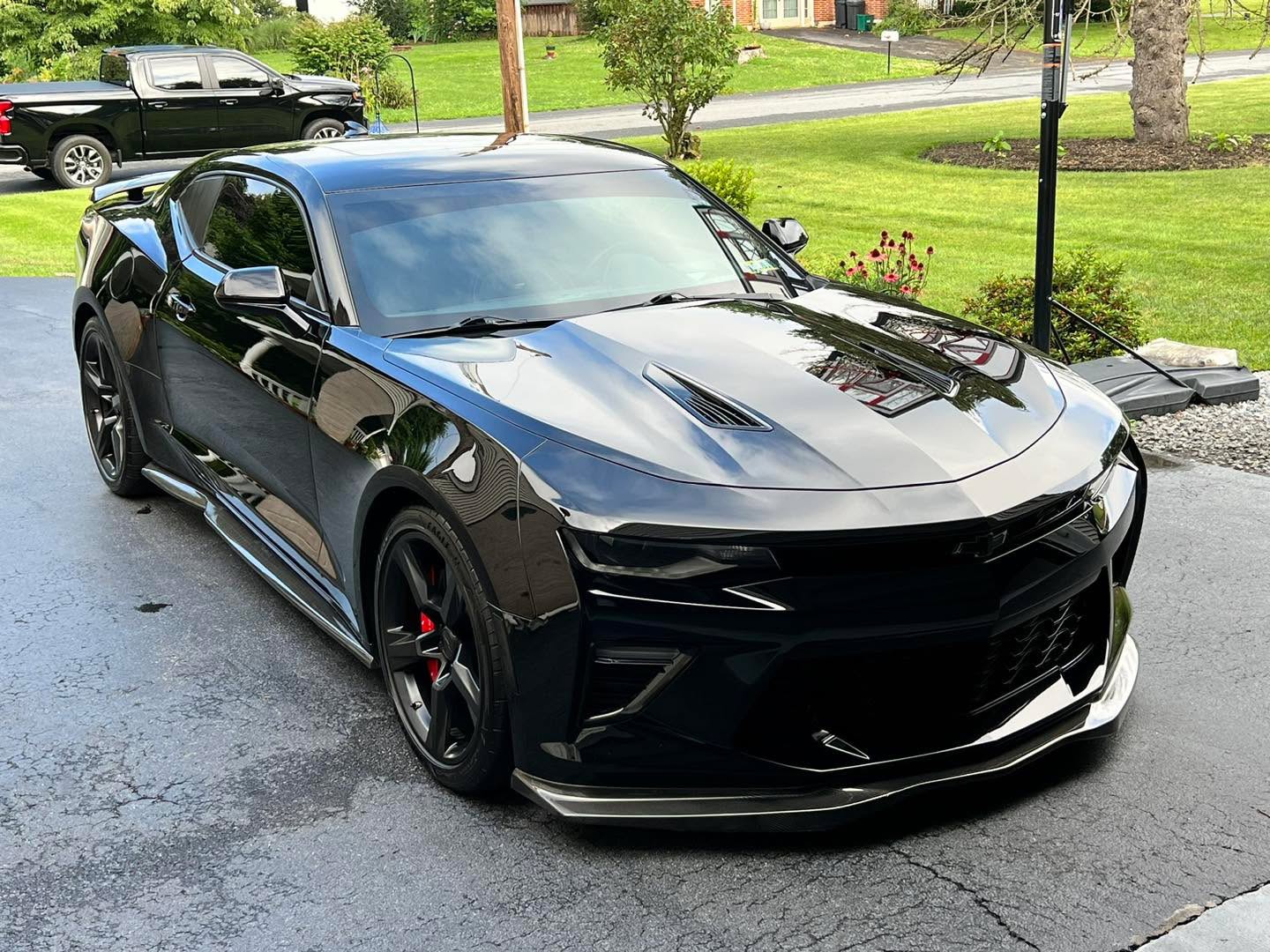 Black Chevrolet Camaro SS with wet-look ceramic coating finish at Attention 2 Details Lancaster PA